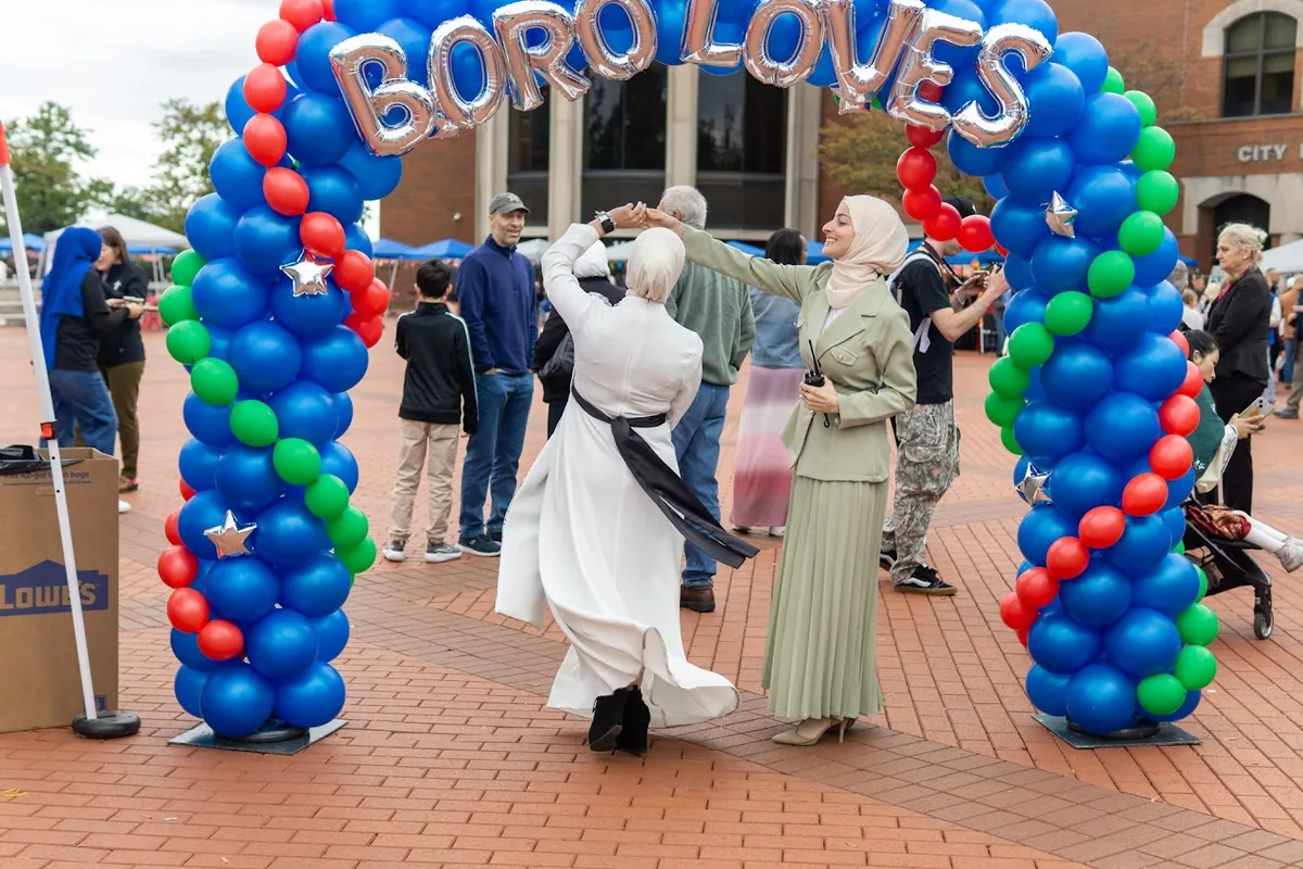 Families gathered downtown at the Love Your Neighbor festival