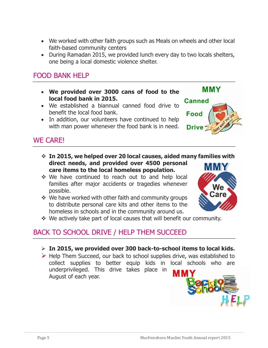 Page 6 of the 2015 annual report